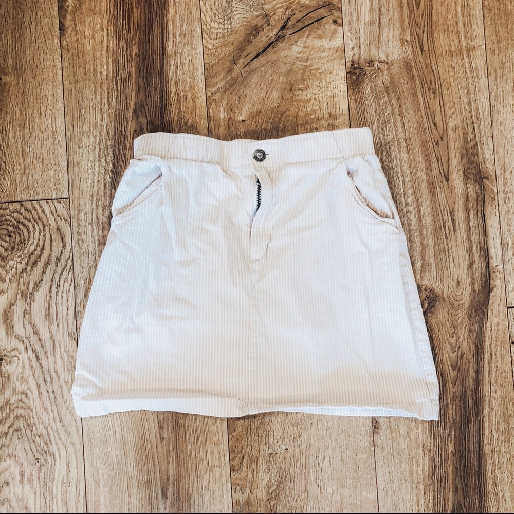 Hollister Ultra High Rise Striped Mini Skirt